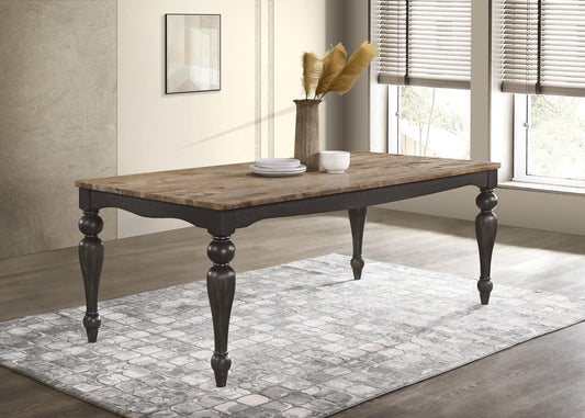 Bridget Dining Table in Brown Brushed - Coaster Furniture