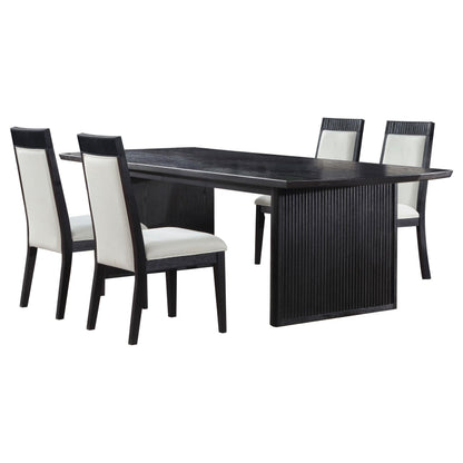 Brookmead Dining Set in Black / Ivory - Coaster Furniture