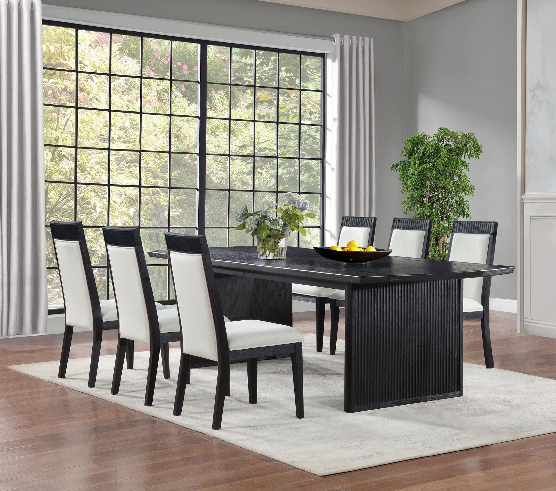 Brookmead Dining Set in Black / Ivory - Coaster Furniture
