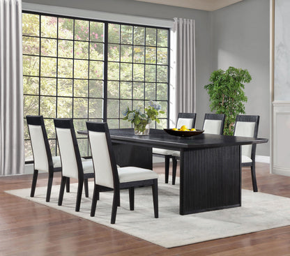 Brookmead Dining Set in Black / Ivory - Coaster Furniture