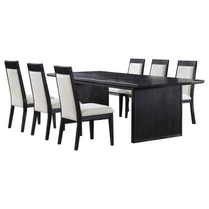 Brookmead Dining Set in Black / Ivory - Coaster Furniture