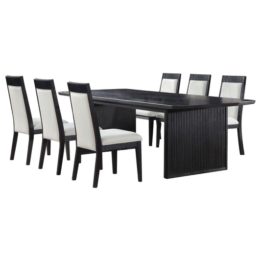 Brookmead Dining Set in Black / Ivory - Coaster Furniture