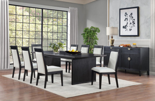 Brookmead Dining Set in Black / Ivory - Coaster Furniture