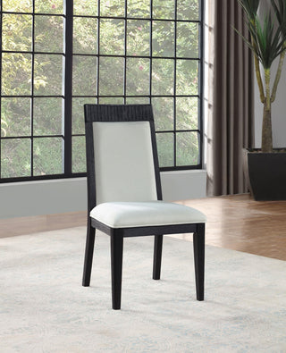 Brookmead Side Chair in Black / Ivory - Coaster Furniture