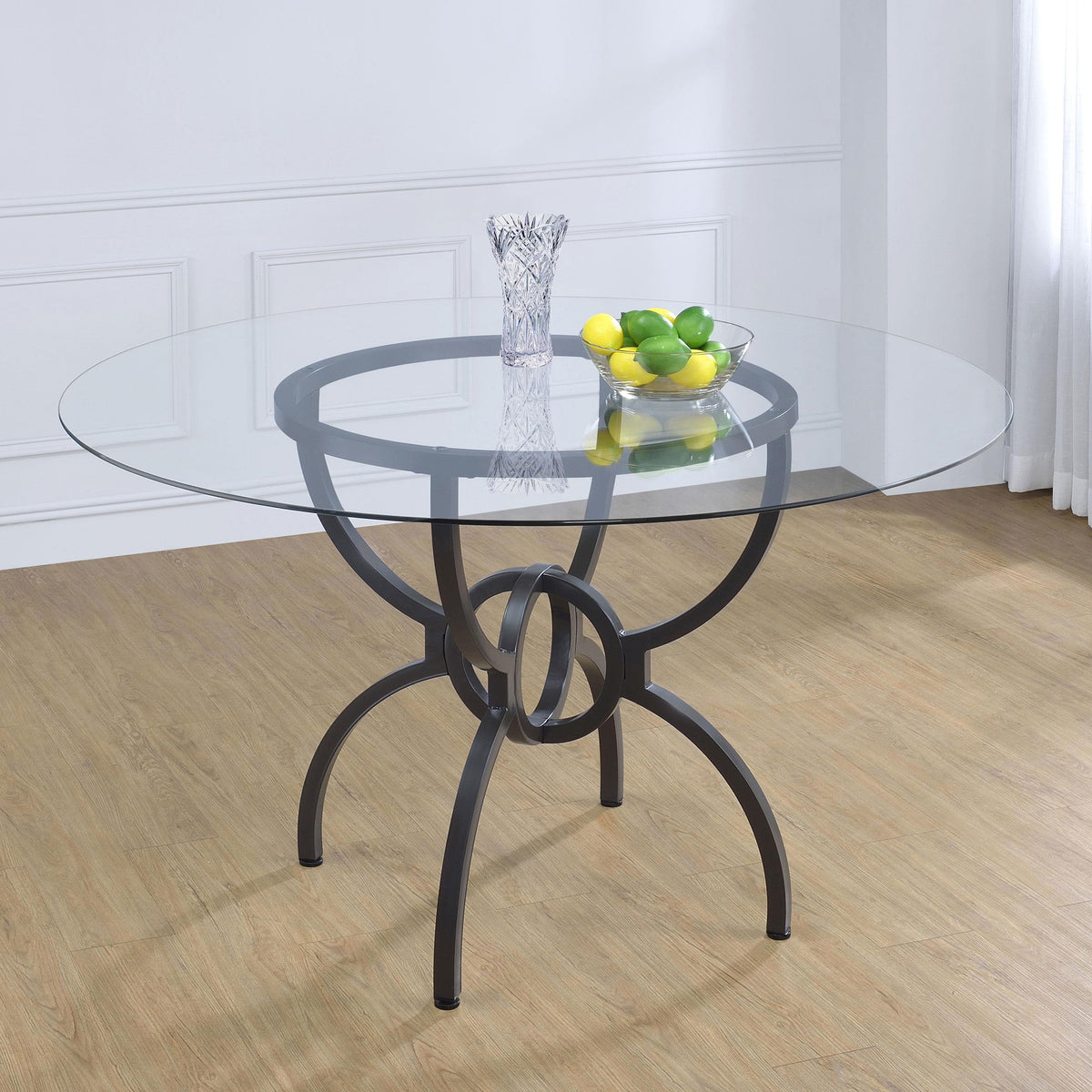 Aviano Dining Table in Gunmetal - Coaster Furniture