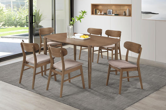 Dortch Dining Table 7-Piece Set in Walnut - Coaster Furniture