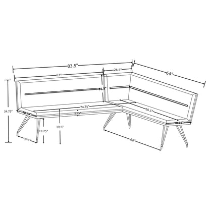 Edgecreek Nook Bench in Light Brown - Coaster Furniture