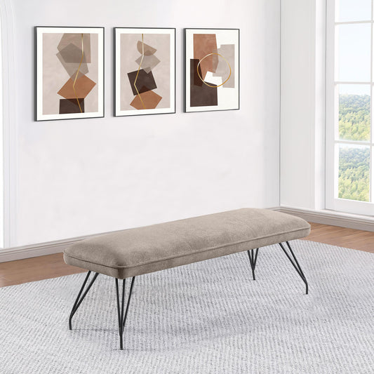 Ackland Bench in Light Grey - Coaster Furniture