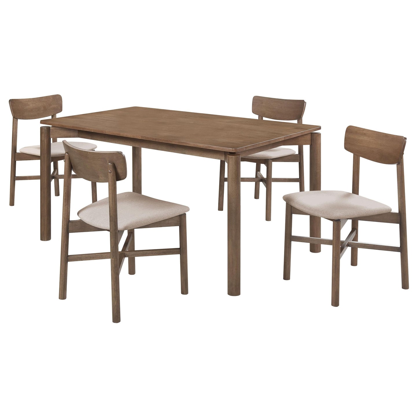 Parkridge Dining Table 5-Piece Set - Natural Walnut