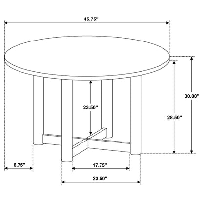 Crestmore Dining Table in Walnut - Coaster Furniture