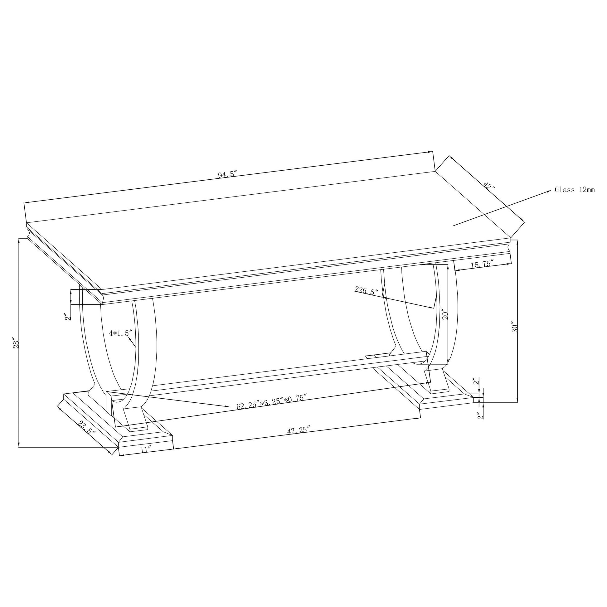 Antoine Dining Table - White