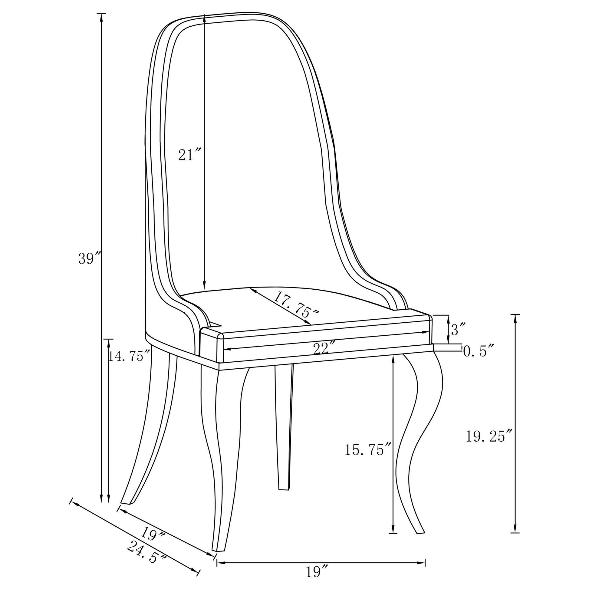 Antoine Side Chair - White