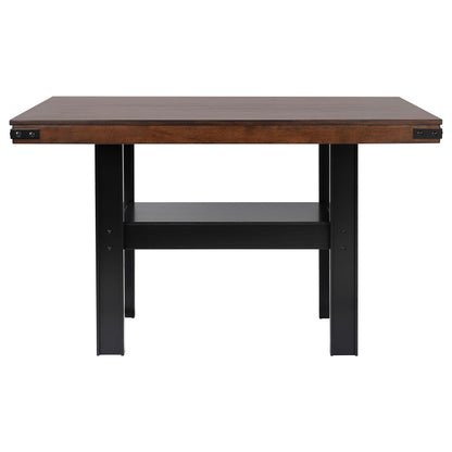Patterson 5-Piece Counter Ht Dining Set in Mango Oak / Black - Coaster Furniture