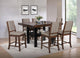 Patterson 7-Piece Counter Ht Dining Set in Mango Oak / Black - Coaster Furniture