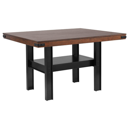 Patterson 7-Piece Counter Ht Dining Set in Mango Oak / Black - Coaster Furniture