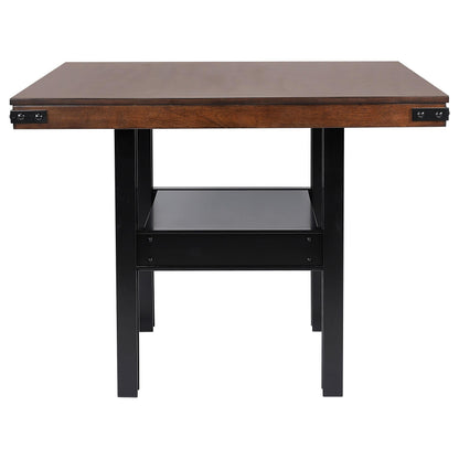 Patterson 7-Piece Counter Ht Dining Set in Mango Oak / Black - Coaster Furniture