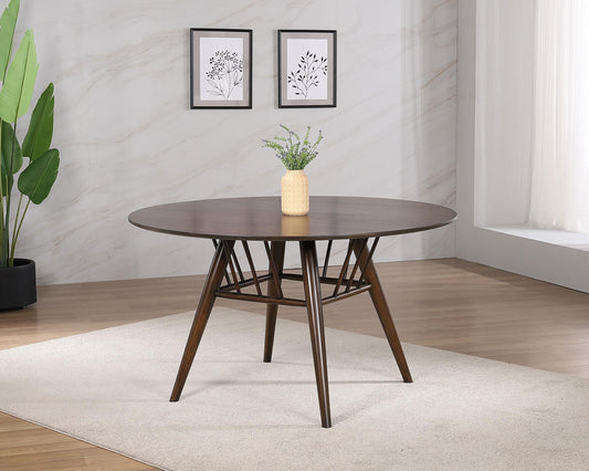 Everton Dining Table in Dark Walnut - Coaster Furniture