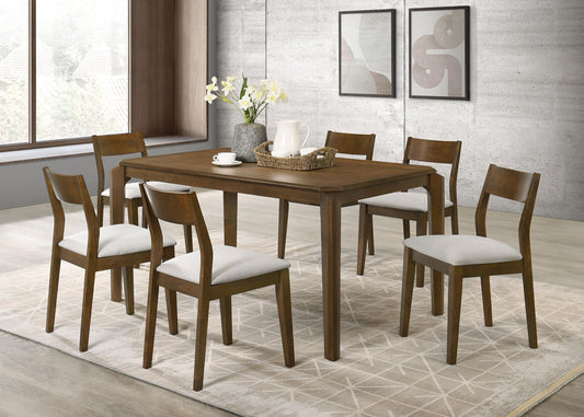 Almonte Dining Table 7-Piece Set in Dark Brown - Coaster Furniture