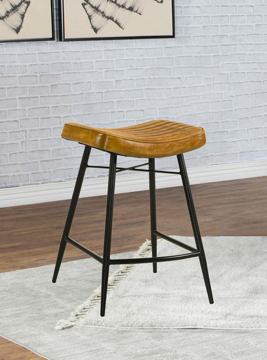 Bayu Counter Stool in Antique Camel - Coaster Furniture