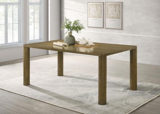 Castlewood Dining Table in Brown Oak - Coaster Furniture