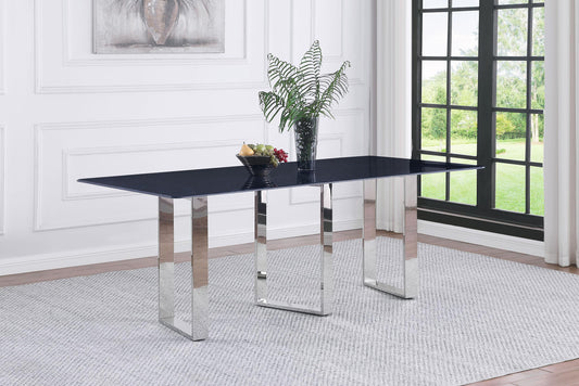 Desden Dining Table in Grey Marble - Coaster Furniture