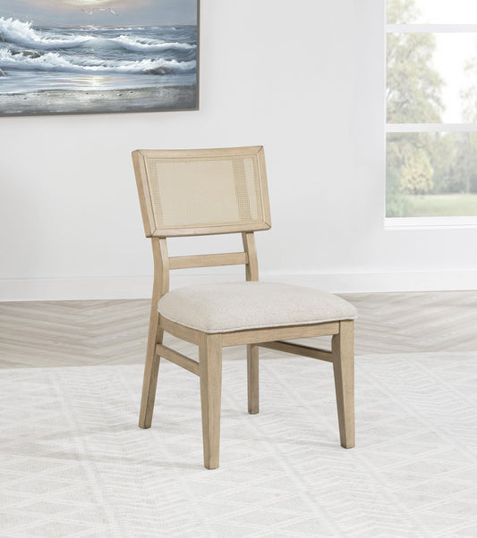 Kailani Side Chair in Beige Oak - Coaster Furniture