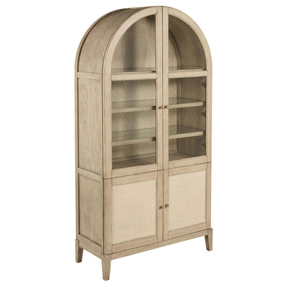 Kailani Display Cabinet in Beige Oak - Coaster Furniture
