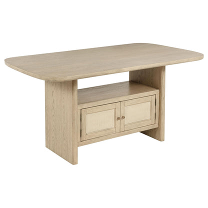 Kailani Counter Height Dining Table in Beige Oak - Coaster Furniture