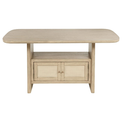 Kailani Counter Height Dining Table in Beige Oak - Coaster Furniture