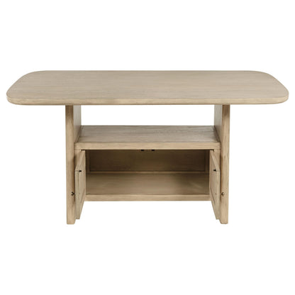 Kailani Counter Height Dining Table in Beige Oak - Coaster Furniture