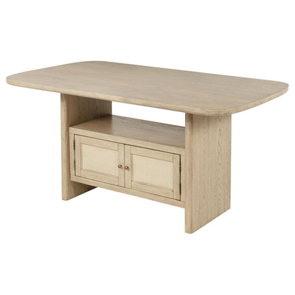 Kailani Counter Height Dining Table in Beige Oak - Coaster Furniture