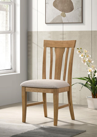 Hartville Side Chair in Natural Light Brown - Coaster Furniture