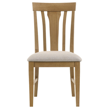Hartville Side Chair in Natural Light Brown - Coaster Furniture