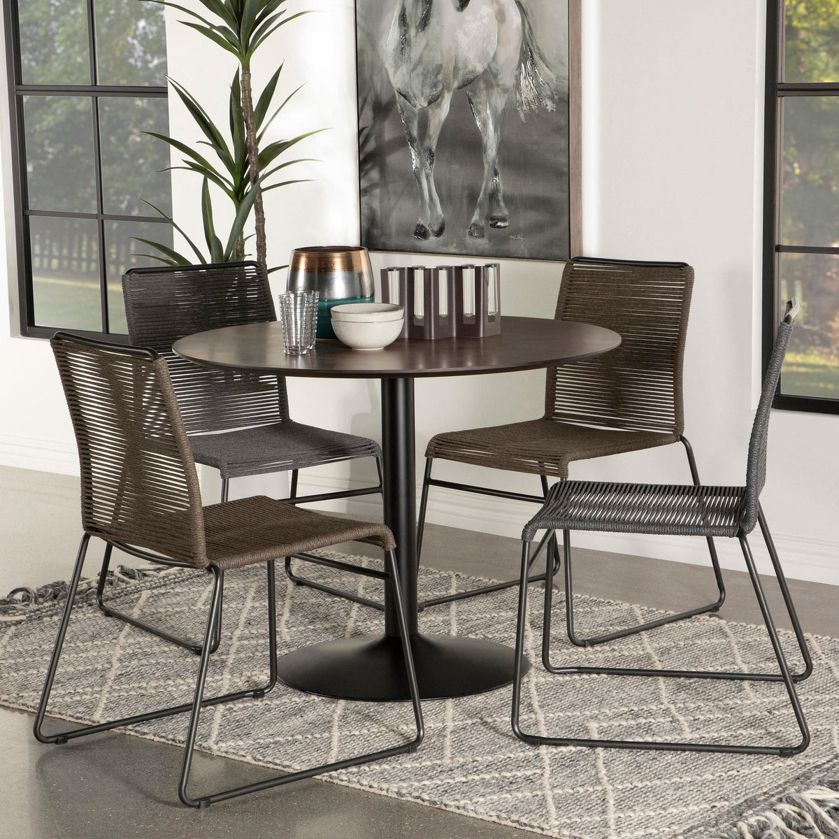 Cora Dining Table in Brown - Coaster Furniture