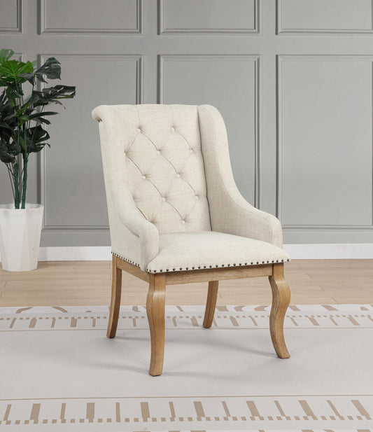 Brockway Arm Chair in Barley Brown - Coaster Furniture