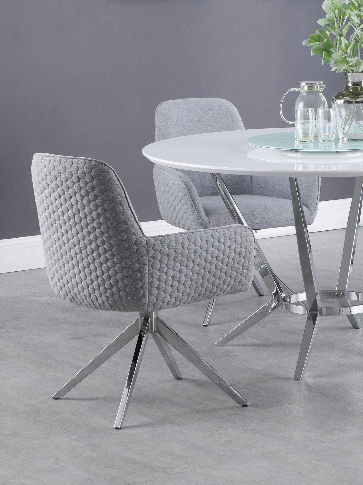 Abby Arm Chair in White High Gloss - Coaster Furniture