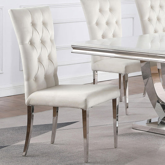 Kerwin Side Chair in White Marble - Coaster Furniture