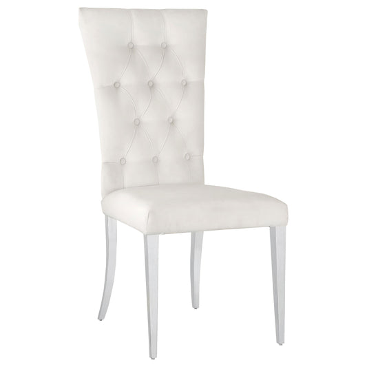 Kerwin Side Chair in White Marble - Coaster Furniture