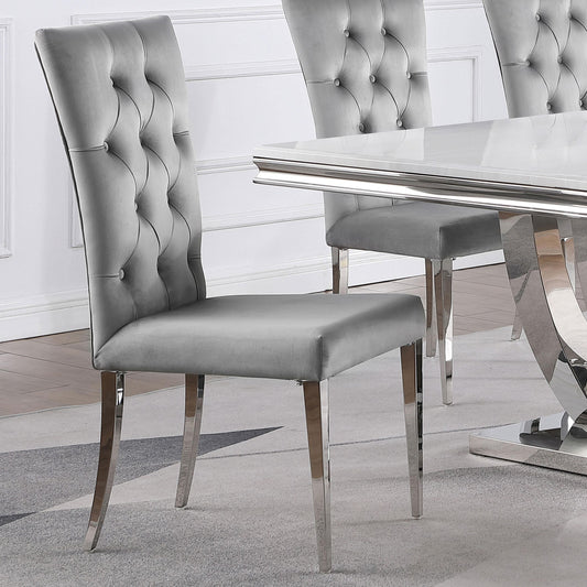 Kerwin Side Chair in White Marble - Coaster Furniture