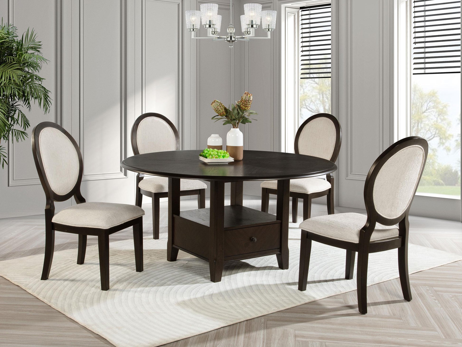 Twyla Dining Set in Dark Cocoa - Coaster Furniture