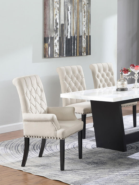 Alana Arm Chair in Sand / Rustic Espresso - Coaster Furniture
