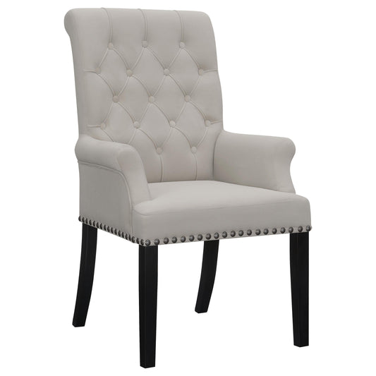 Alana Arm Chair in Sand / Rustic Espresso - Coaster Furniture