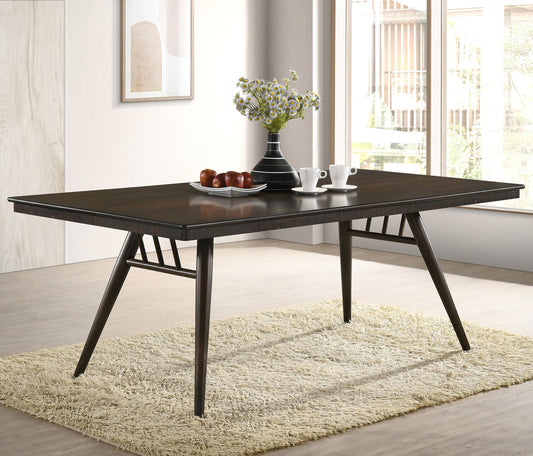 Wes Dining Table in Dark Walnut - Coaster Furniture