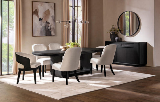 Leandro Dining Set in Cream / Burnished Black - Coaster Furniture