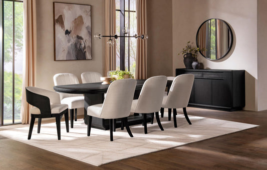 Leandro Dining Set in Cream / Burnished Black - Coaster Furniture