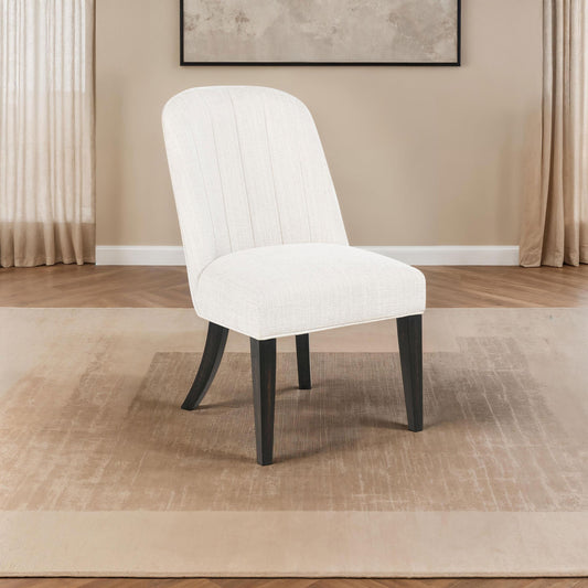 Leandro Side Chair in Cream / Burnished Black - Coaster Furniture