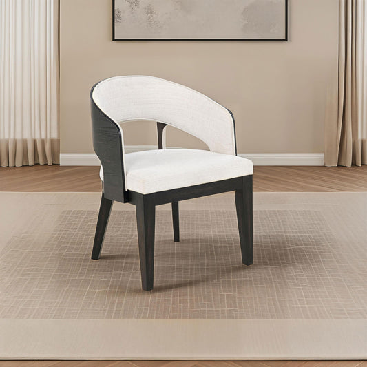 Leandro Arm Chair in Cream / Burnished Black - Coaster Furniture