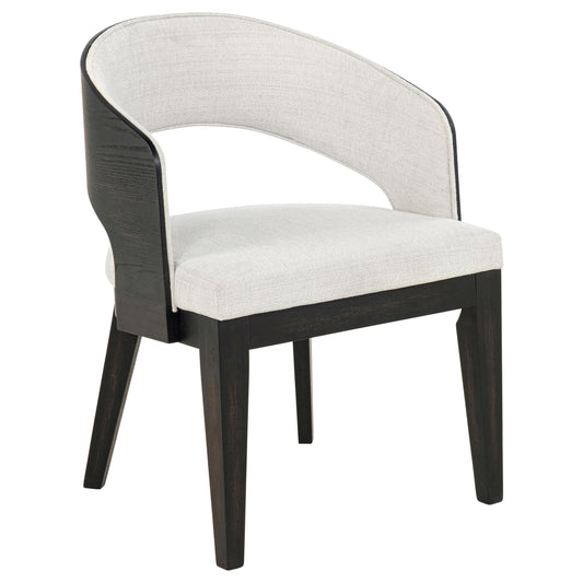 Leandro Arm Chair in Cream / Burnished Black - Coaster Furniture