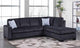 3684 Grey 2pc Sectional Living Room Set