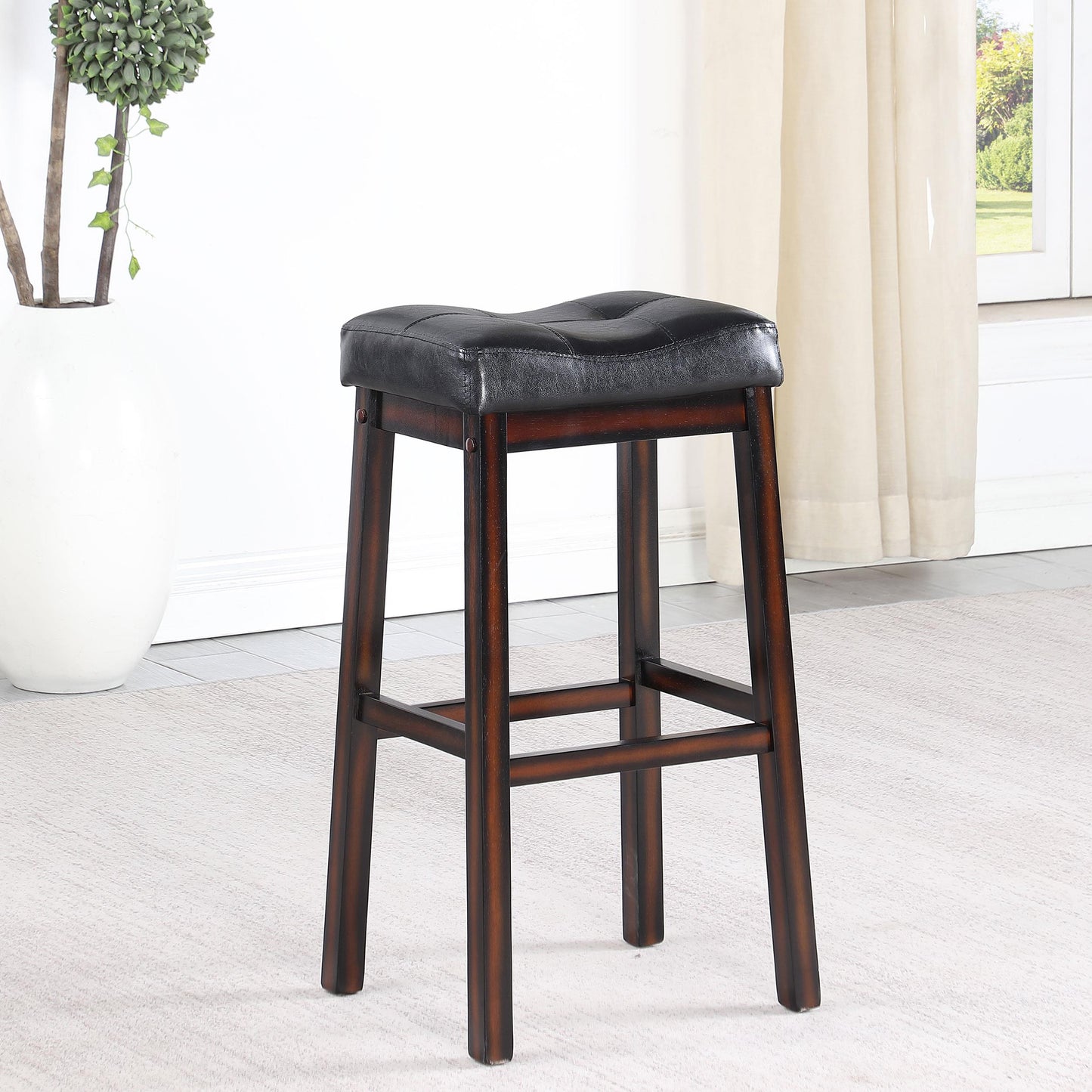 Donald Bar Stool in Cappuccino - Coaster Furniture
